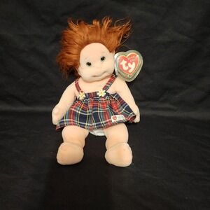 Ty Beanie Kids Ginger Blue‎ Eyes Plaid Jumper